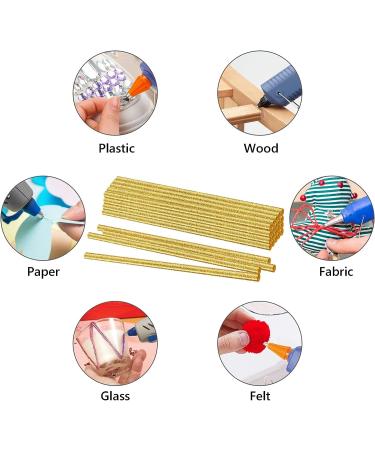 Manarty 24PCS Mini Size Glitter Gold Hot Glue Sticks - All Temperature Adhesive EVA Glue for DIY Art Craft - 0.27x8 - Buy Online on GoSupps.com