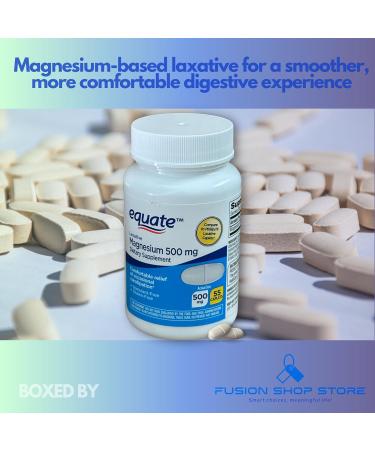 Magnesium for Constipation- 500mg Citrate 55 caplets Digestive Support Laxative (Pack of 2) Boxed by Fusion Shop Store - Buy Online on GoSupps.com