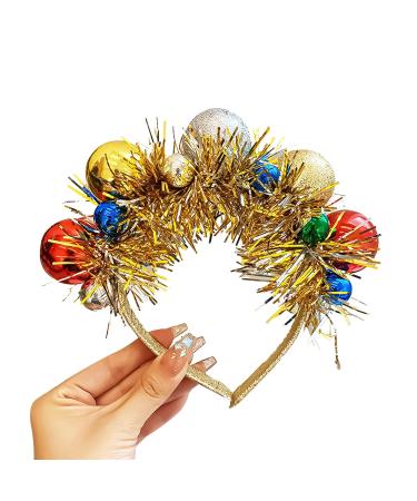 XNHIU Christmas Headband Colorful Christmas Balls Headbands Christmas Party Holiday Headbands Christmas Party Dress Up Accessories for Women Girls