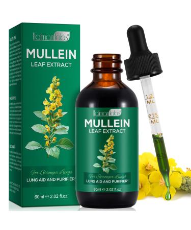 Mullein Drops, Mullein Leaf Extract for Lung Cleaning, Mullein Leaf Liquid Extract | Healthy Breathing | Premium Mullein Leaf Extract (1PC)