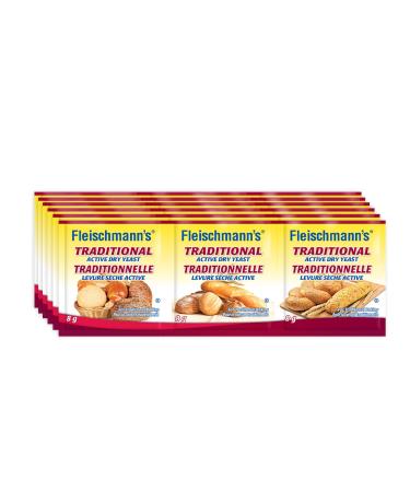 Fleischmann s Traditional Dry Yeast 6 x 24 grams (8g per sachet) Yeast for Baking Mixes Loaf Breads and Other Pastries Traditional Yeast for Baking Bread
