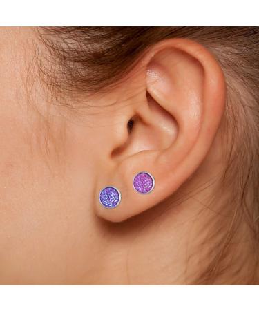 300 Piece Stud Earring Kit: 100 Stainless Steel Bezels, 100 Rubber Backs, 100 Earring Backs - Silver/Clear - Buy Online on GoSupps.com