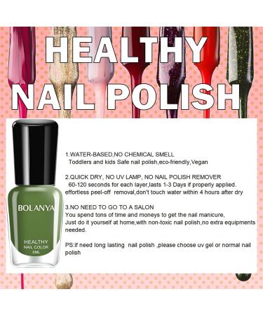 Red Nail Polish Gel Nail Polish Water-Based & Quick Dry Peel-Off Cherry Red Nail Varnish for Women Girls Kids No UV Needed (B111-Avocado Green) - Buy Online on GoSupps.com