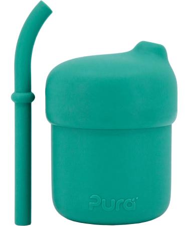 Pura my-my Silicone Straw Cup - Spill Proof, Reusable, Food Grade, Plastic-Free | Mint | For Kids, Toddlers, Babies & Infants - Buy Online on GoSupps.com