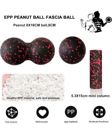 Yiyifor Fascia Ball Set - Premium Peanut Massage Balls for Self-Massage & Trigger Point Therapy | Medium-Hard for Spine Back & Neck Relief - Buy Online on GoSupps.com