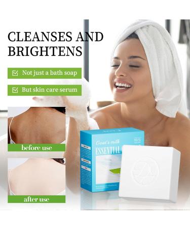 Goat Milk Soap Brightening Natural Goat Milk Soap Bar Moisturizing Wash for Face & Body Handcrafted Bath Soap with Scent Lingers for Dry and Itchy Skin Dull and Yellowing Greasy - Buy Online on GoSupps.com