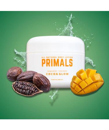 PRIMALS All Natural Body Lotion - Cocoa & Mango Butter | 100% Natural Alcohol-Free Paraben-Free - 8.45 oz - Buy Online on GoSupps.com