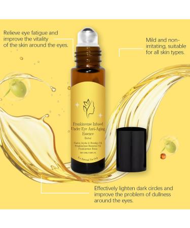 2 Pieces Castor Oil & Frankincense Roller | 20ml Castor Oil Eye Roller | Frankincense Infused Rollerball for Eyes | Castor Oil Roller Ball to Reduce Fine Lines Under Eyes - Buy Online on GoSupps.com