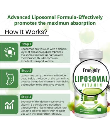 High Potency Liposomal B Complex with Choline & Inositol - 90 Softgels, Supports Energy & Brain Health - Buy Online on GoSupps.com