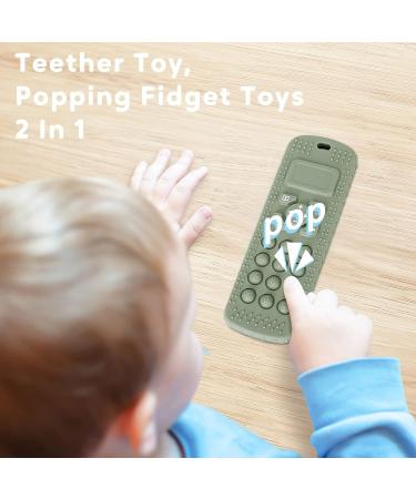 Socub Silicone Baby Teething Toy 2 Pcs Mobile Phone Shape Teether Set for Babies 3-12 Months - BPA Free Pain Relief Chew Toy (Blush/Dusty Lilac) - Buy Online on GoSupps.com