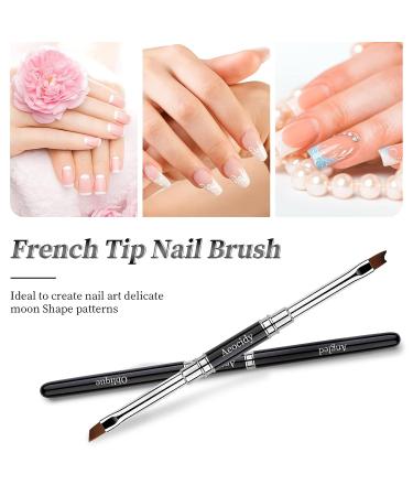 Aeocidy Nail Art Brushes Set - 5pcs Double-End French Tip Liner & Design Brushes - Buy Online on GoSupps.com