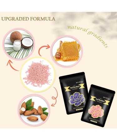 Wax Beads for Hair Removal - Bouvetan 1.3Lb Hard Wax Beans 6 Packs for Eyebrow, Face, Bikini, Legs, and Arms - Includes 10pcs Wax Spatulas (3 Purple & 3 Pink) - Buy Online on GoSupps.com