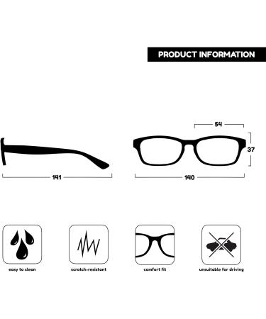 The Reading Glasses Company Black Brown Readers Value 2 Pack Mens Womens RR77-12 +3.00 +3.00 Magnification Black & Brown - Buy Online on GoSupps.com