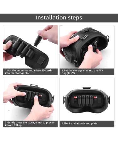HEIYRC Lens Protection Cover for DJI FPV Goggles V2 - Sun Shade, Antenna Storage, SD Card Holder - Buy Online on GoSupps.com