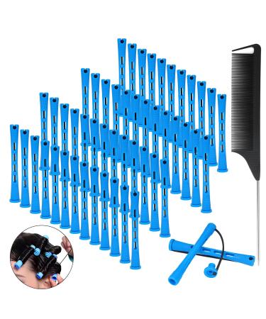 50 pieces of curlers Small curls permanent waves set Wickler Hair shaft Locken winders for permanent wave short cold shaft rods with rat tail comb for hairdresser (blue diameter 0.35 inches) - Buy Online on GoSupps.com