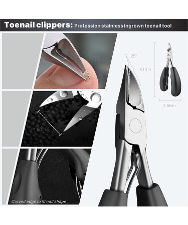 Senior Toenail Clippers for Thick Toenails - Professional Heavy Duty 6Pcs Set - Buy Online on GoSupps.com