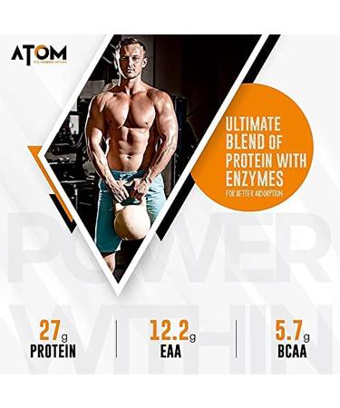 Asitis Nutrition Atom Whey Protein 1kg - USA Labdoor Certified 27g Protein Gluten-Free Digestive Enzymes Caf Latte Flavor - International Shipping Available - Buy Online on GoSupps.com