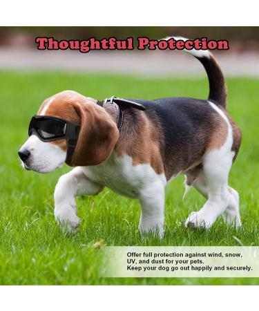 Ownpets Dog Goggles - UV, Snow, Wind, Dust Protection Glasses with Adjustable Strap - Safety Pet Sunglasses for Small and Medium Dogs - Black - Buy Online on GoSupps.com