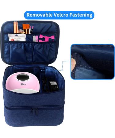  Teksome Nail polish travel bag | Travel storage bag for nail polish with compartments Storage for cosmetics makeup brushes lipstick toiletries - Buy Online on GoSupps.com