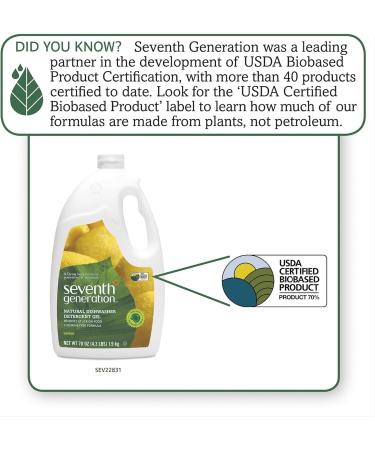 Seventh Generation Natural Dishwasher Gel Chlorine Formula  - Buy Online on GoSupps.com