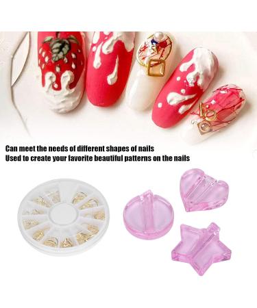 Embossed Mold Nail Tools Nail Charm Mold Gold Stickers Decals Decoration Embellishment Bending Supplies Heart Shape Nail Art Equipments Metal Frame Bending Curve Shaping Press Tools - Buy Online on GoSupps.com
