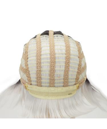 Layered Gray Wavy Ombre Pixie Wig for White Women - Synthetic Short Hair - Buy Online on GoSupps.com