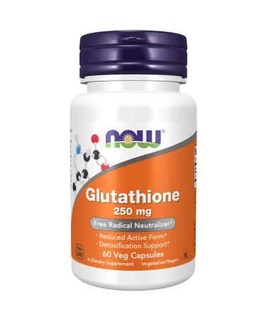Now Foods Glutathione 250 mg 60 Veg Capsules - Buy Online on GoSupps.com