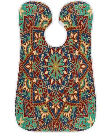 Buy Beard Bib Apron for Men - Non-Stick Waterproof Hair Catcher & Grooming Cloth | Abstract Mandala Pattern - International Shipping Available - Buy Online on GoSupps.com