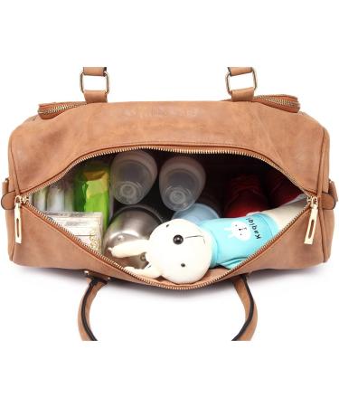 Miss Lulu 4PC Baby Diaper Bag Set - Big Waterproof Hospital Wrap & Insulated Changing Pad - Brown - Buy Online on GoSupps.com