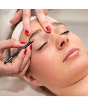 Remboh Stainless Steel Slant Tweezers - Professional Precision Eyebrow Tweezers - Buy Online on GoSupps.com