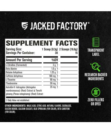 Jacked Factory NITROSURGE Pre Workout Supplement (Green Apple 30 Servings) & Creatine Monohydrate Powder (Unflavored 30 Servings) - Buy Online on GoSupps.com