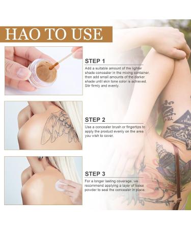 TattooConcealer Professional Waterproof Invisible Skin Camouflage Cream Scars Covering Birthmarks Spots Makeup Imprints Waterproof Hide Blemish Concealer Skin Imperfections Skin Imperfections - Buy Online on GoSupps.com
