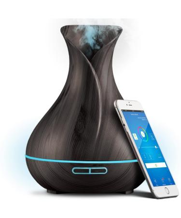Smart Alexa aroma diffuser for essential oils 500ml WiFi fragrance oil diffuse humidifier compatible app and Alexa/Google Home control 7 color LED schedule and timer auto-off bpa free wood grain - Buy Online on GoSupps.com