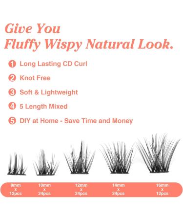 Ruairie 97pc DIY Eyelash Extension Kit - Lash Clusters, Bond, Seal - Black - 96 Pcs Individual Lashes - Professional Results - Buy Online on GoSupps.com
