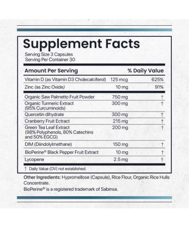 Nature s Pure Blend Prostate Flow Prostate Health Supplements for Men with Saw Palmetto, Herbal Complex and Essential Nutrients Support for Flow, Balance, Hair Strength, and Wellness 90 Capsules - Buy Online on GoSupps.com