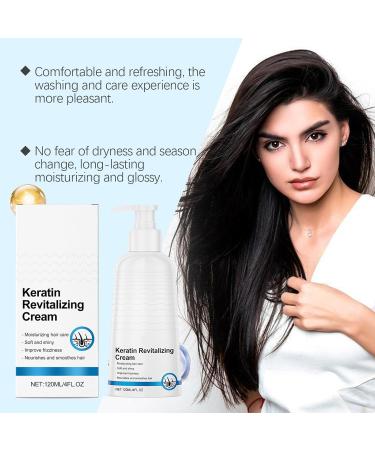 WRANBAO Keratin Revitalizing Cream light deepacting moisture care for the hair keratinenriched repair cream for durable dry and frizzy hair 3 pieces 3 pieces - Buy Online on GoSupps.com