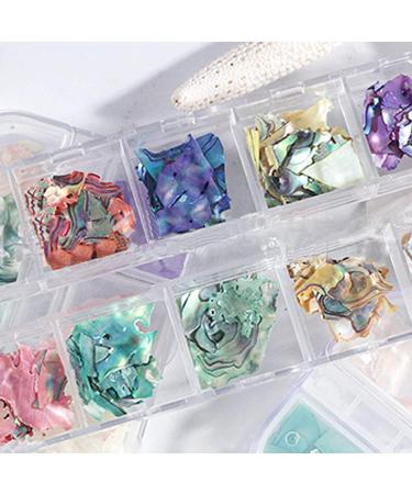 Abalone Seashell Nail Art Sequins - 3D Mermaid Shell Design for Gel Nails - Ocean Rivet Decorations for Women and Girls - Buy Online on GoSupps.com
