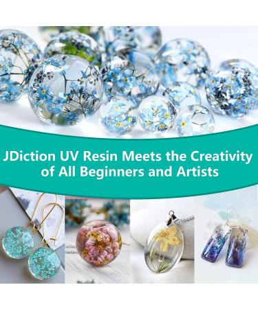 JDiction UV Resin Kit - Crystal Clear Sunlight Curing Beginner Kit for Jewelry, Doming, Coating, Casting - DIY Craft - Buy Online on GoSupps.com