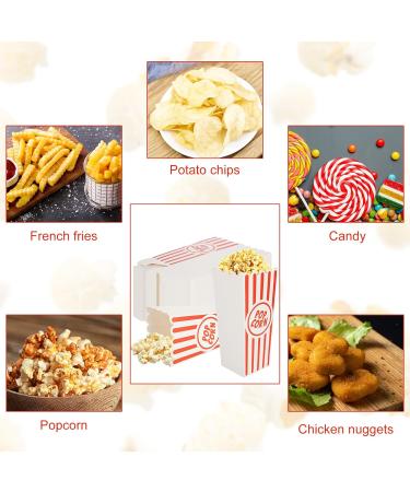 DAJAVE 100 Pcs Popcorn Boxes Large Popcorn Tubs Red and White Stripes Popcorn Buckets Cardboard Popcorn Bags for Party Birthday Film Night Cinema Movie Night (20x7x9cm) - Buy Online on GoSupps.com