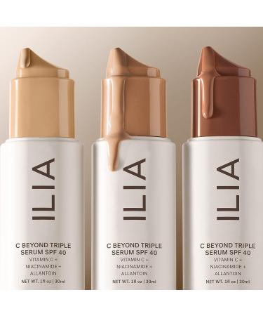 ILIA C Beyond Triple Serum SPF 40 | Non-Toxic, Cruelty-Free, Clean Beauty - Translucent Tone 1 - Buy Online on GoSupps.com