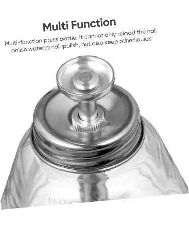 BIUDECO Glass Bottle Empty Bottle Press Bottle Nail Polish Remover Pump Bottle Empty Bottle Pump Bottle - Buy Online on GoSupps.com