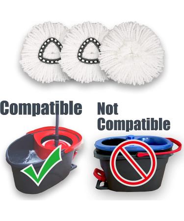 O Cedar EasyWring Spin Mop Replacement Heads - 3 Pack, Microfiber, Machine Washable - Buy Online on GoSupps.com