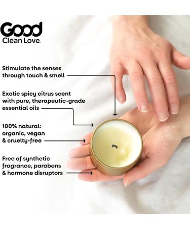 Good Clean Love Spicy Citrus Massage Candle | 100% Natural Aromatic Oil | Exotic Citrus Scent & Aphrodisiac Fragrance | 2 Oz International Shipping Available - Buy Online on GoSupps.com