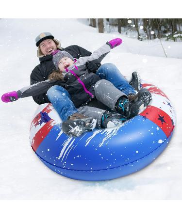 49 Snow Tube for Kids and Adults - Heavy Duty Inflatable Winter Sled with Reinforced Handles - Outdoor Sledding Fun in the Snow - Buy Online on GoSupps.com