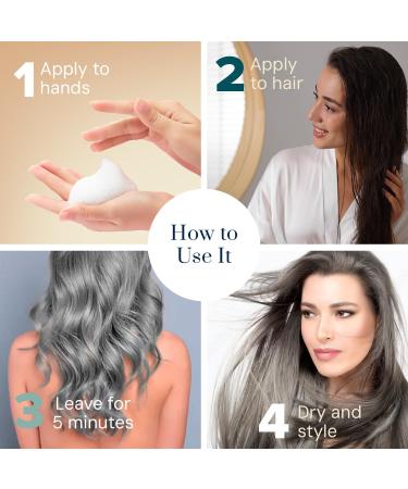 Odeon Temporary Hair Color Wax - Natural Washable Silver Hair Dye for Kids & Adults with Beeswax & Tea Tree Extract - Easy Application (4.23oz - Buy Online on GoSupps.com