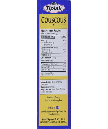 Tipiak Couscous Authentic & Traditional Couscous Pasta & Rice Alternative Ready in Minutes 1kg - Buy Online on GoSupps.com