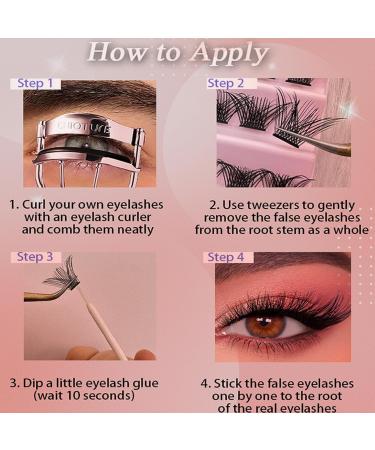 280PCS D Curl Eyelash Extension Kit - Natural Reusable Lash Clusters 9-15MM Mix for DIY at Home | 30D & 40D Options - Buy Online on GoSupps.com