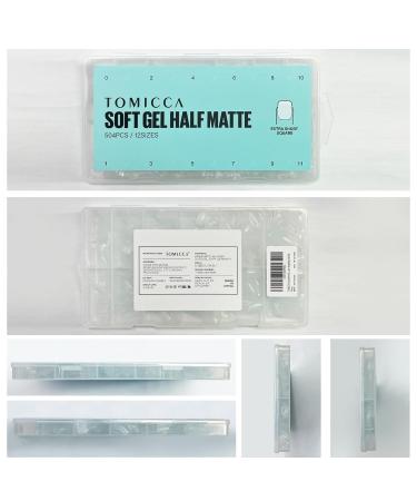 Tomicca Quadrat Artificial Nail Tips - 504 Ultra Short Gel Tips for DIY Nail Art & Studios | 12 Sizes French Full Cover Nail Tips - Buy Online on GoSupps.com