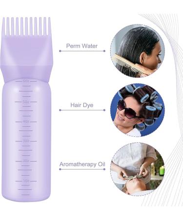 Root comb applicator bottle Large capacity hair oil applicator bottle Hair dye brushRoot Comb Squeeze Applicator Bottles with Graduated DIY (Purple 4Pcs) - Buy Online on GoSupps.com