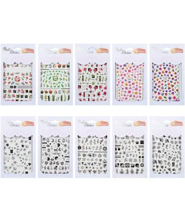 Manicure Accessories Butterfly-shape Flower Manicure Nail Foil Design Nail Art Decorations Water Nails Stickers Christmas Decals(F810) - Buy Online on GoSupps.com